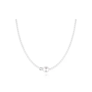 WAW Zircon, Faux Pearl, Gold Plated Copper Necklaces Women's