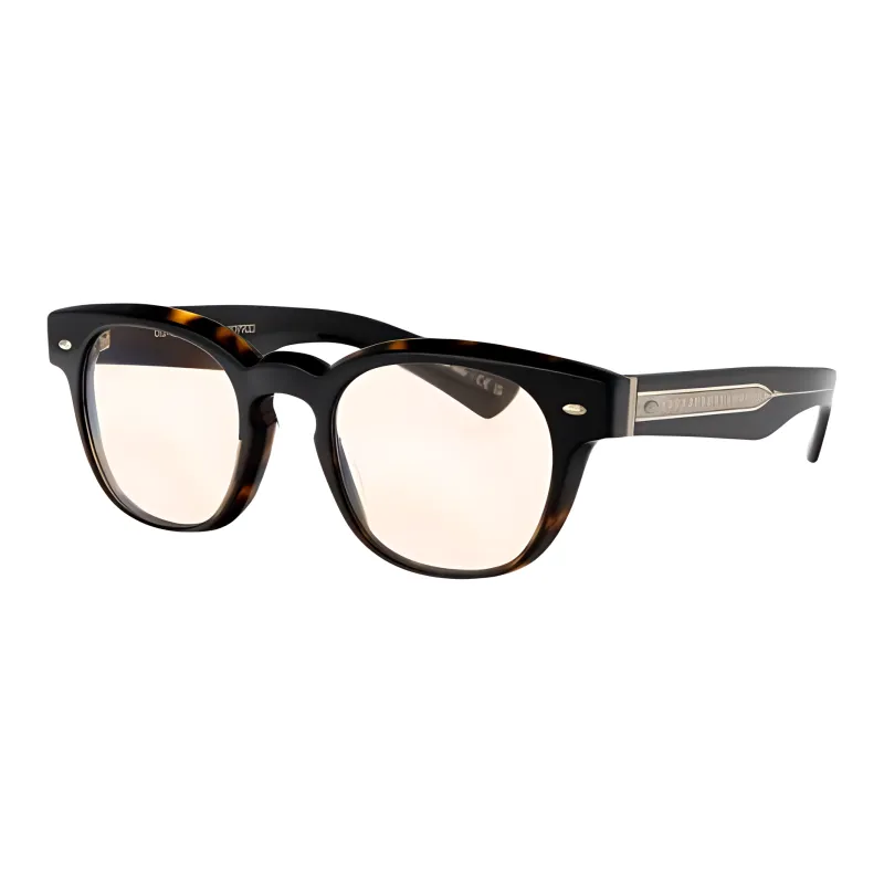 Oliver Peoples Tortoiseshell-effect Round-frame Glasses-0