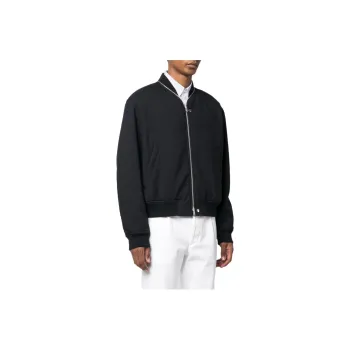 JIL SANDER Zipped Wool Bomber Jacket