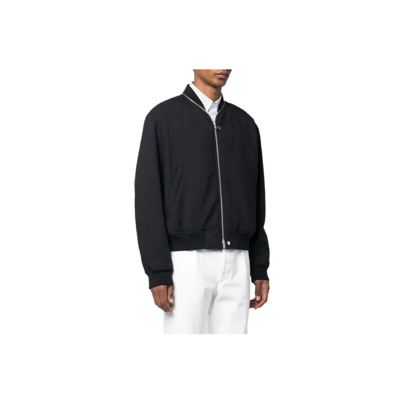 JIL SANDER Zip embellished Wool Bomber Jacket-0