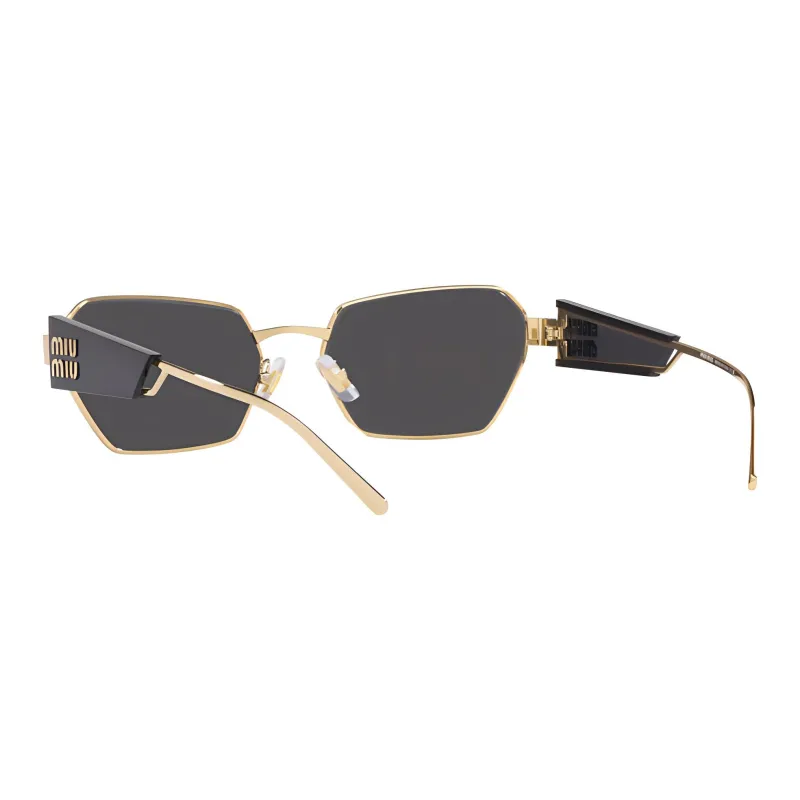 MIU MIU Logo debossed Geometric frame Sunglasses-3
