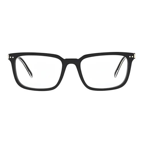 PRADA Acetate Rectangular Eyeglass Frames Men's Black
