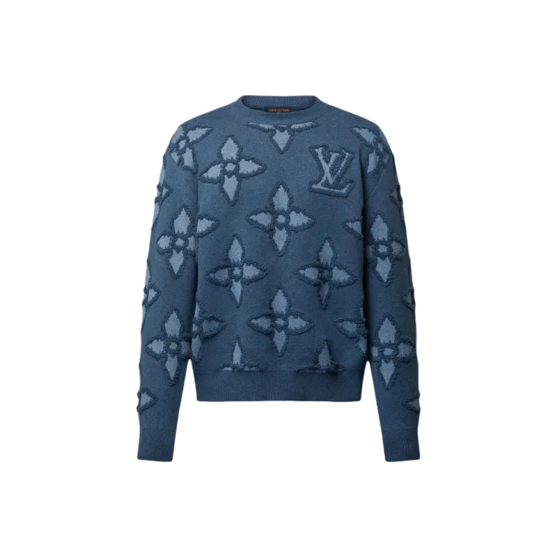 LOUIS VUITTON Textured Cotton Crewneck-0