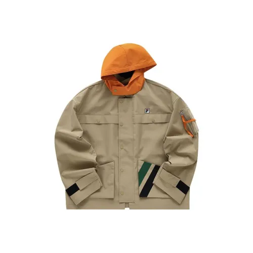 Facetasm X FILA Jackets Men Rice Stubble Khaki