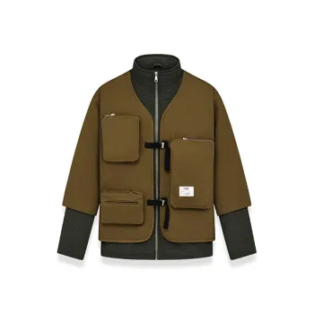 BAGGL Loose Fit Mock Two-Piece Jacket Men's Brown