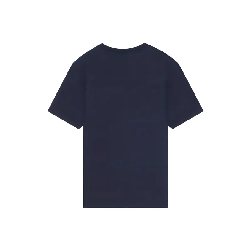 Maison Kitsune Logo Embroidered Crewneck T Shirt-1