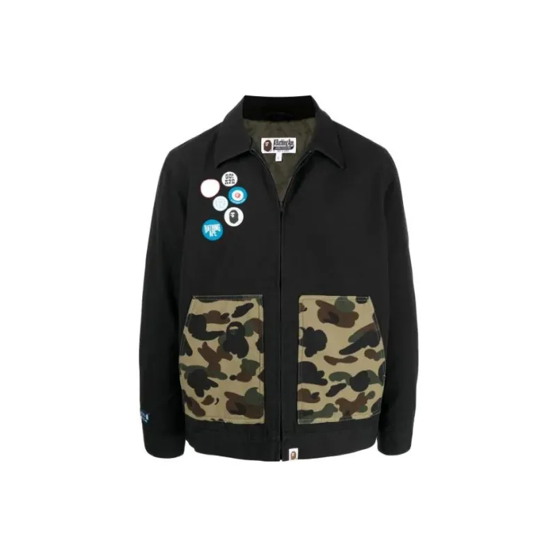 A BATHING APE Bape Jackets Men Black-0