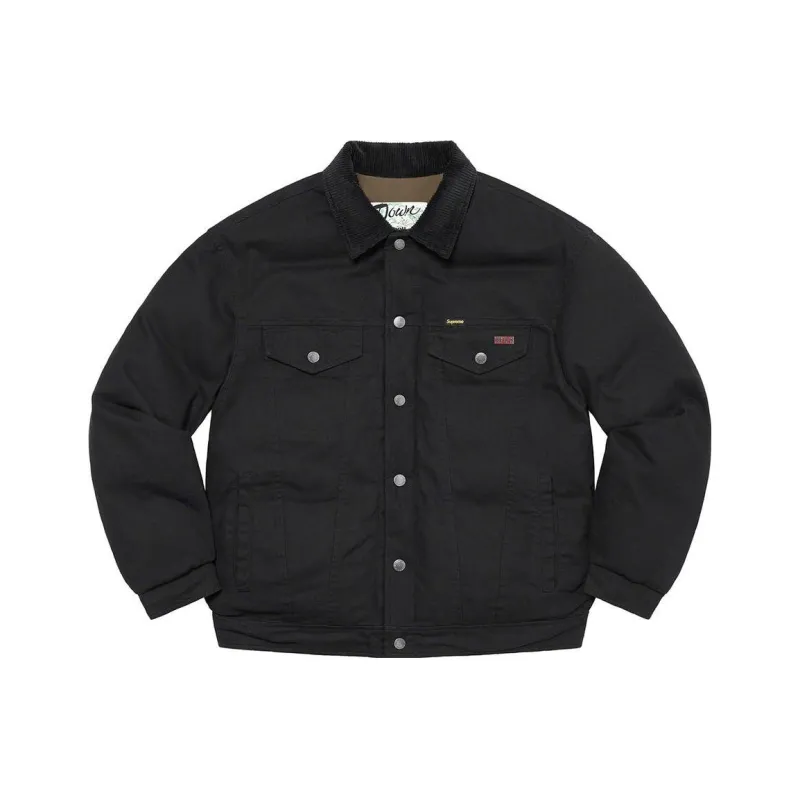 Supreme Schott Canvas Down Trucker Jacket-3