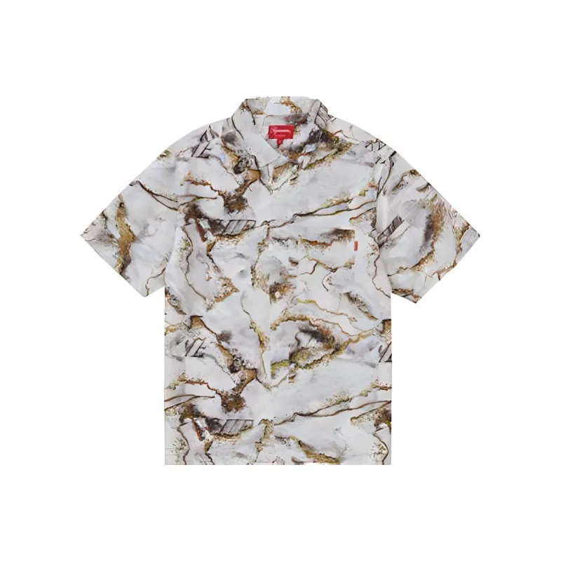 Supreme Marble Silk S/S Shirt-1