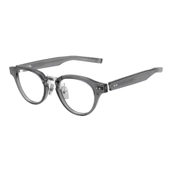 Four Nines Plate Frame Oval Eyeglass Frames Unisex Gray