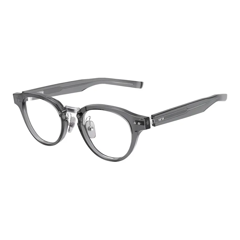 Four Nines Plate Frame Oval Eyeglass Frames Unisex Gray-0