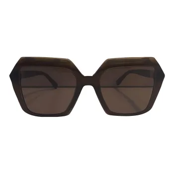 MCM Plastic Irregular Shape Sunglasses Unisex Dark Brown