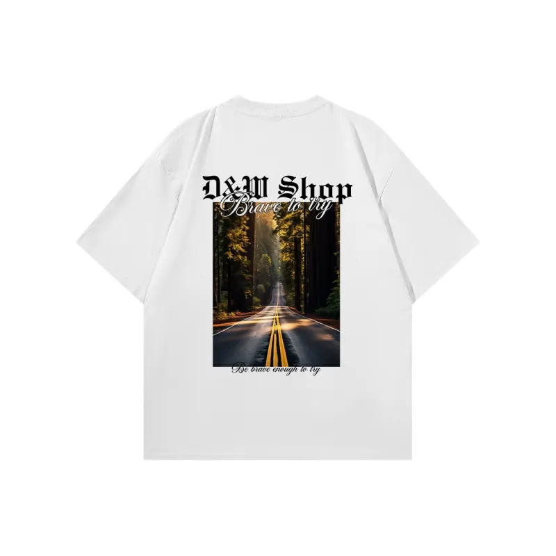 D&W T Shirts Unisex White-0