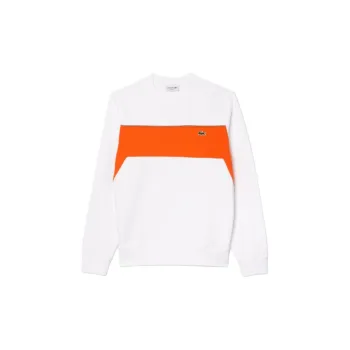 LACOSTE T Shirt Men's White Orange