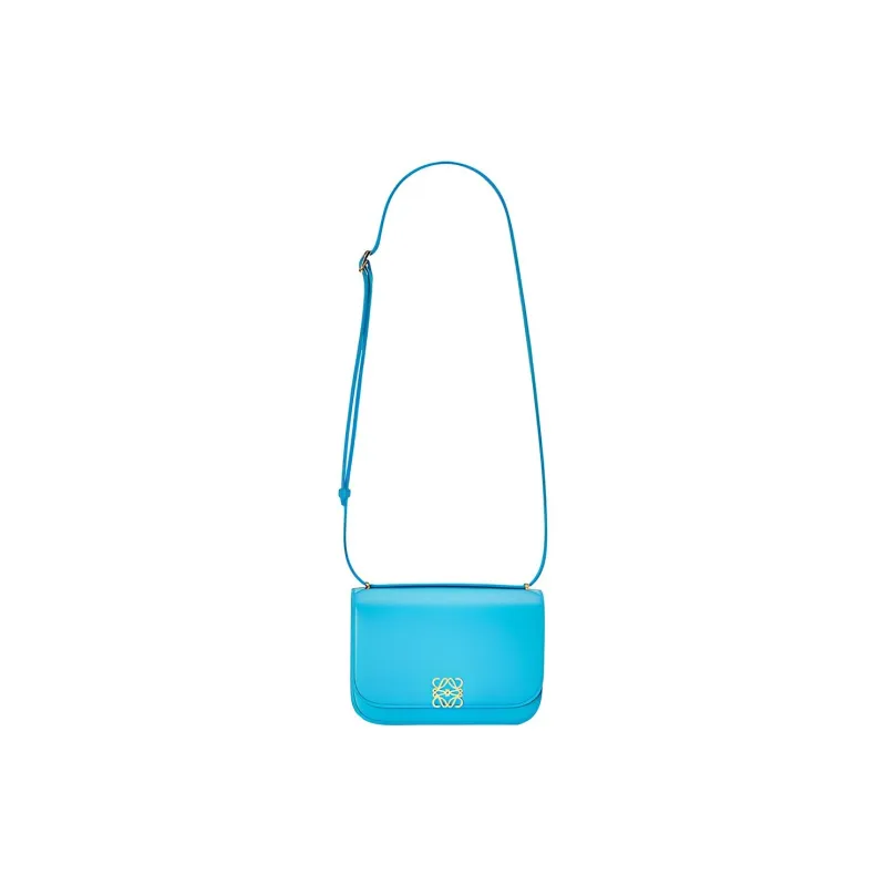 LOEWE Goya Smooth Cow Leather Clutch, Crossbody Bag, Shoulder Bag Small Size Women's Teal-4