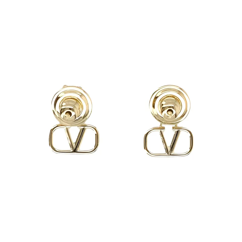 Valentino 18K Gold, Metal, Crystal, Brass Earrings Women's Gold-2