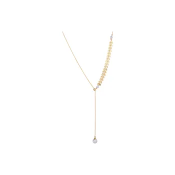 WAW Gold Plated Copper Artificial Pearl Necklaces Women's
