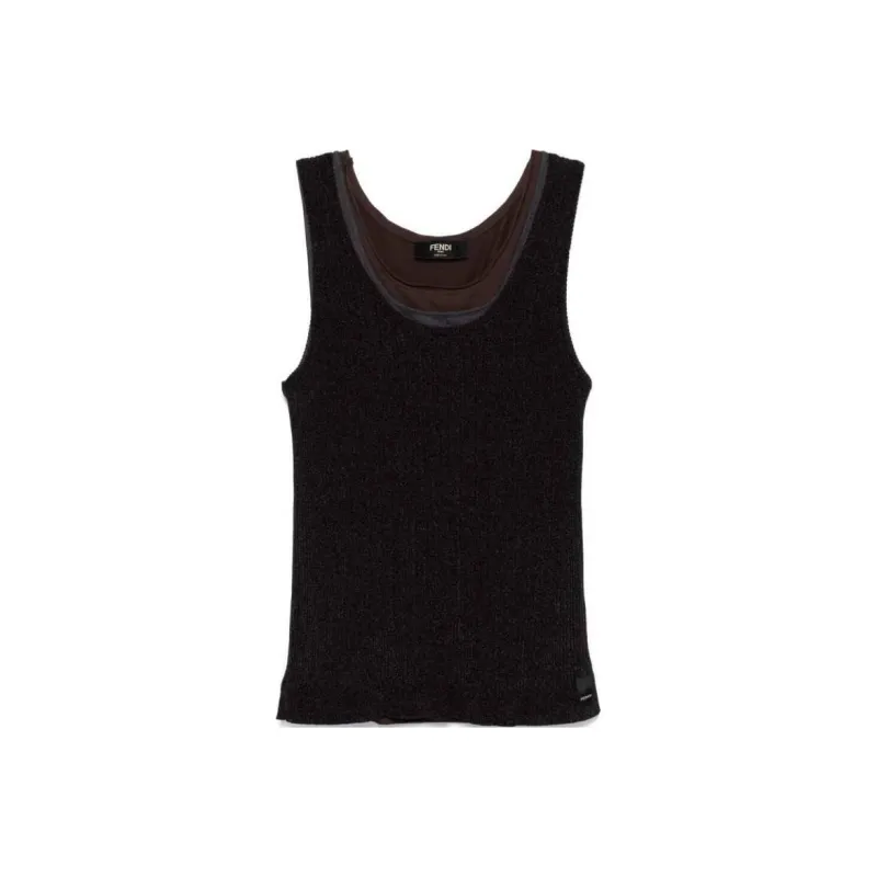 FENDI Tank Tops Men Black-0
