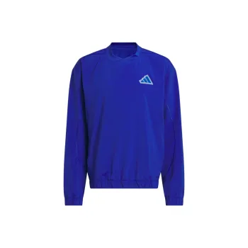 Adidas Free Shipping With AdiClub Woven Pullover Crew Sweatshirt