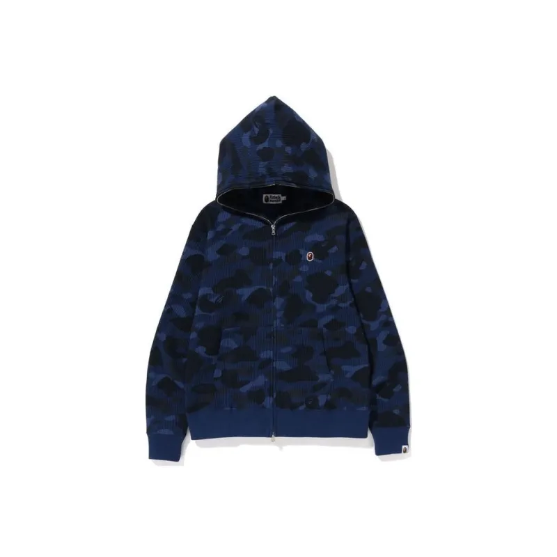 A BATHING APE Color Camo Thermal Full Zip Hoodie-1