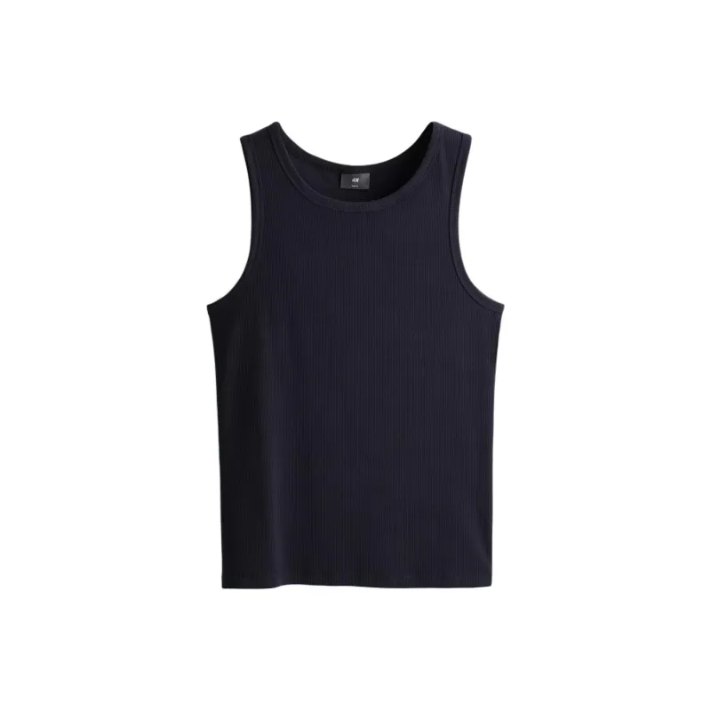 H&M Tank Tops Men's Marine Blue-0