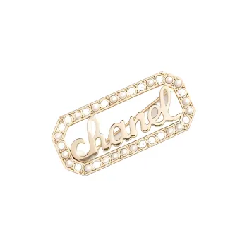 CHANEL 1986 1988 Logo Hair Clip