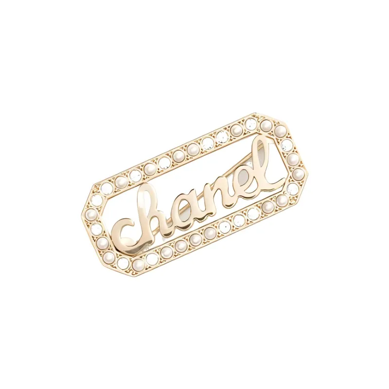 CHANEL 1986 1988 Logo Hair Clip-0
