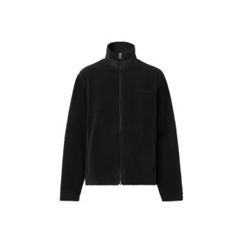 Burberry Embroidered Oak Leaf Crest Fleece Jacket
