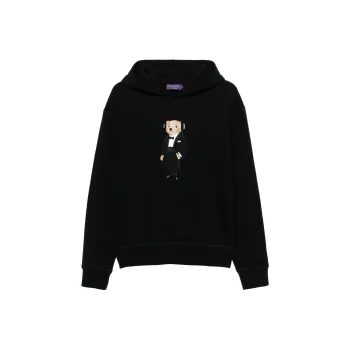 Ralph Lauren Purple Label Polo Bear Drawstring Hoodie