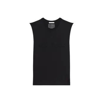 Helmut Lang Logo Embossed Ribbed Tank Top
