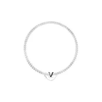 LOUIS VUITTON 925 Sterling Silver Necklaces Men's Silver