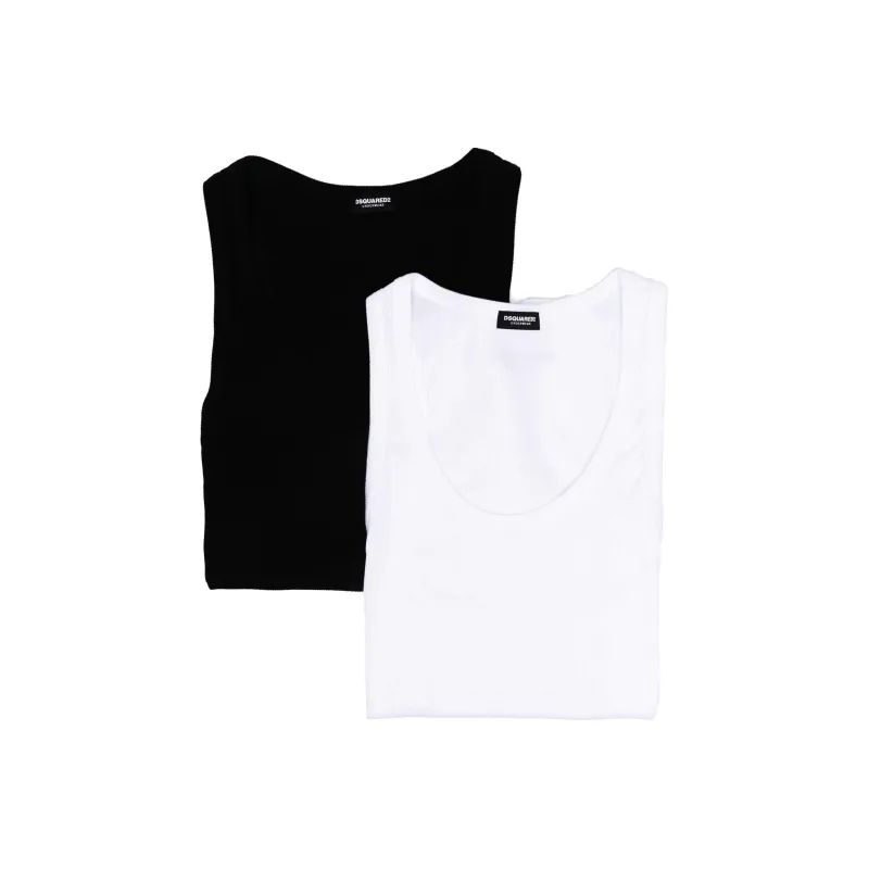 DSQUARED 2 Cotton Tank Top Pack Of Two-0