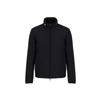 EMPORIO ARMANI Full zip Nylon Blouson With Stowaway Hood