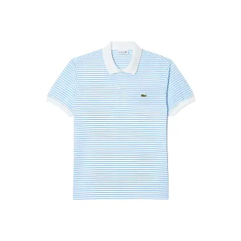 LACOSTE Polo Shirts Men White Blue