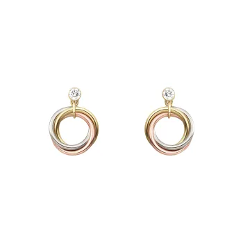 CARTIER White Gold Earrings Unisex Gold