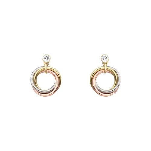 CARTIER White Gold Earrings Unisex Gold