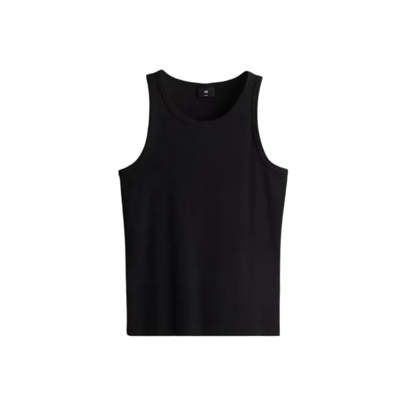 H&M Tank Tops Men Black-0