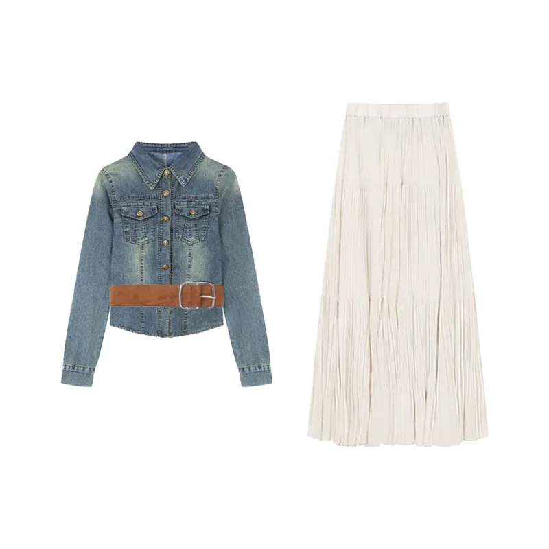 KUNZHUDAXIANG Fashion Skirt Set Women's-0