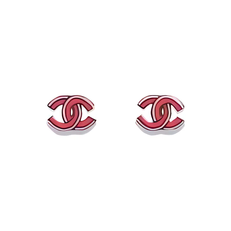 CHANEL Stud Earrings Women's Pink-0