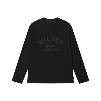 FILA LifestyleFILA MILANO Italy Version Luxury Style Sports Collection Sweatshirt Men's Jet Black