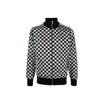 PALM ANGELS Jacquard Damier Classic Track Jacket