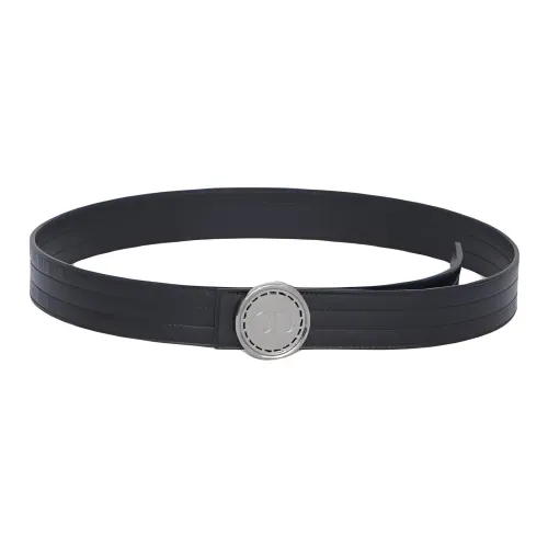 DIOR Letter Label Leather Belts Men's Black -