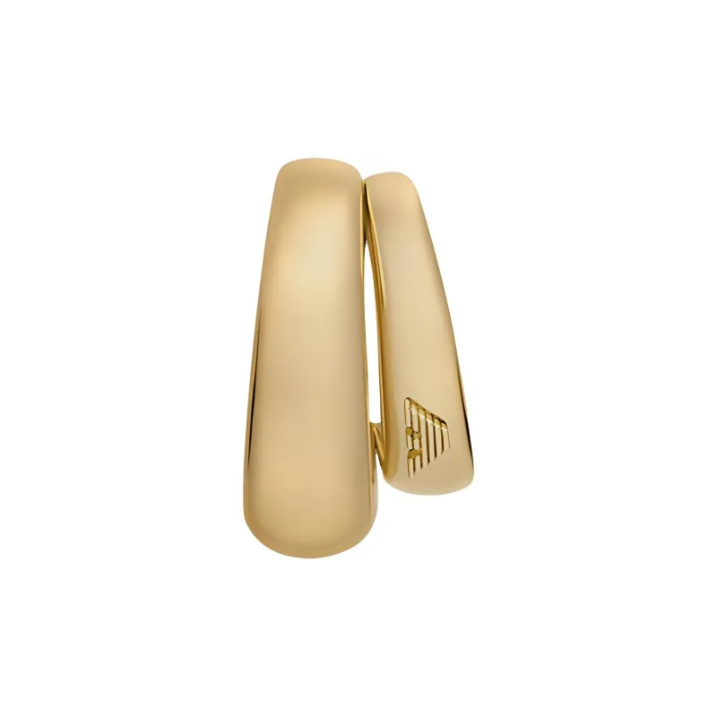 EMPORIO ARMANI Copper Alloy Clip On Earrings Women's Gold-1