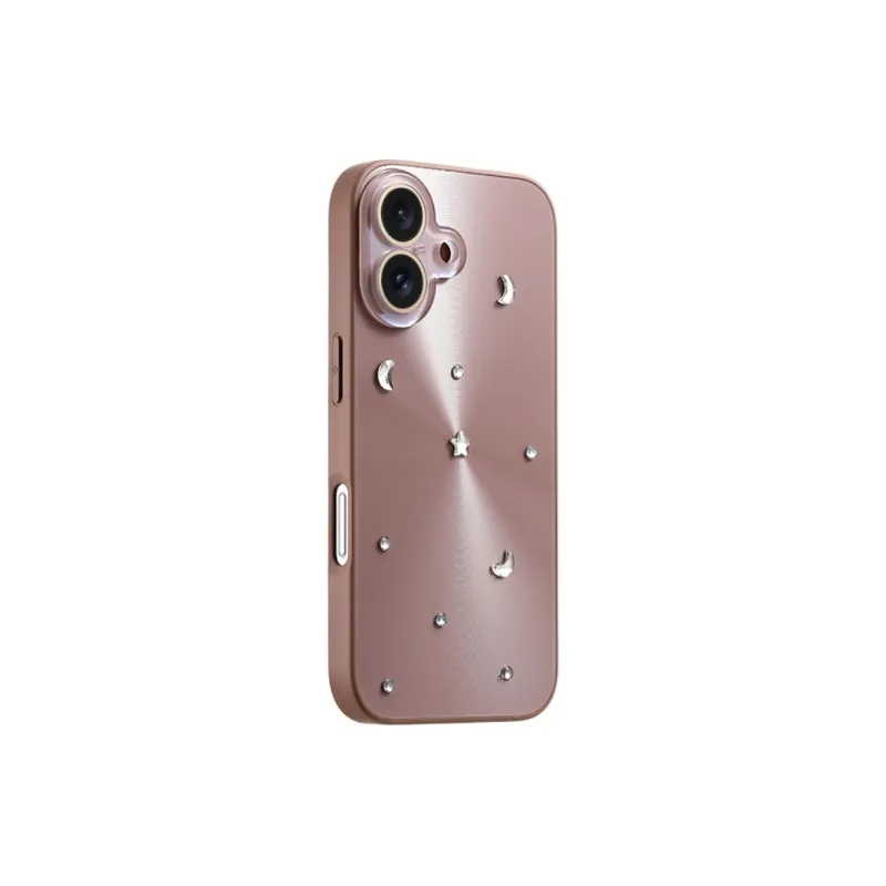 Sopi Acrylic Material Aurora 3D Effect Moon Stars Phone Cases Compatible With IPhone 16/15 Pro Max/Apple 13/14 Pro/Max-3
