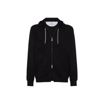 Brunello Cucinelli Zipped Drawstring Hoodie
