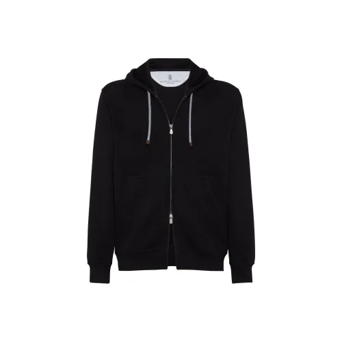 Brunello Cucinelli Zipped Drawstring Hoodie
