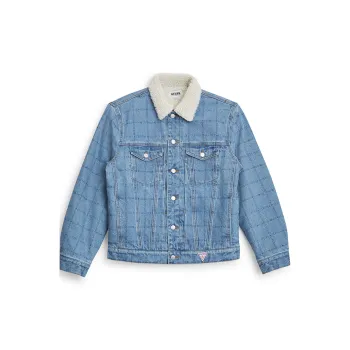Guess X CLOT Jackets Men Blue