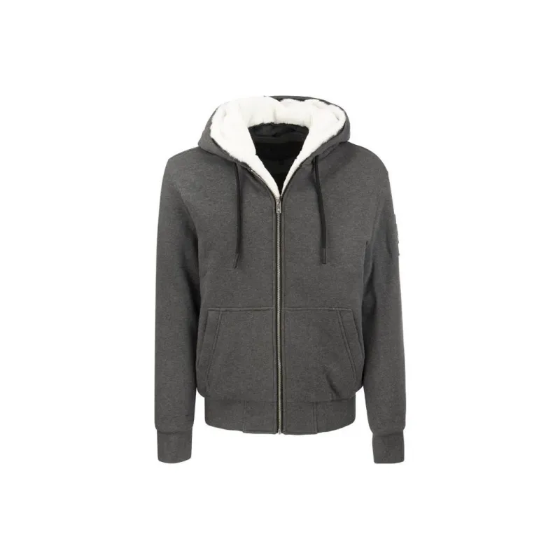 Moose Knuckles Logo Plaque Drawstring Zipped Hoodie-0