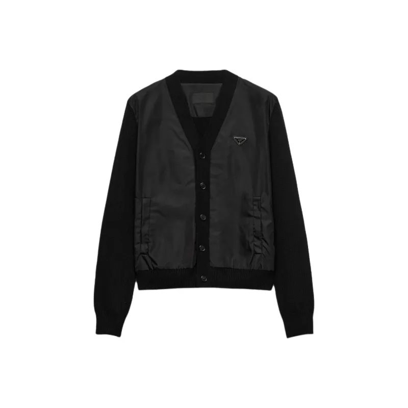 PRADA Panelled Button Up Cardigan-0