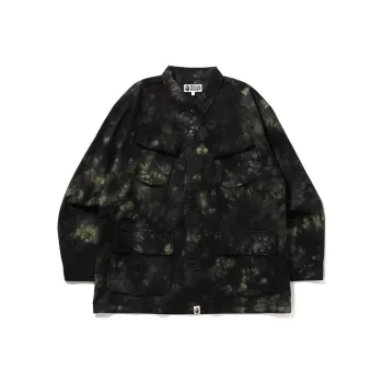 A BATHING APE Tie Dye Army Jungle Fatigue Shirt Jacket